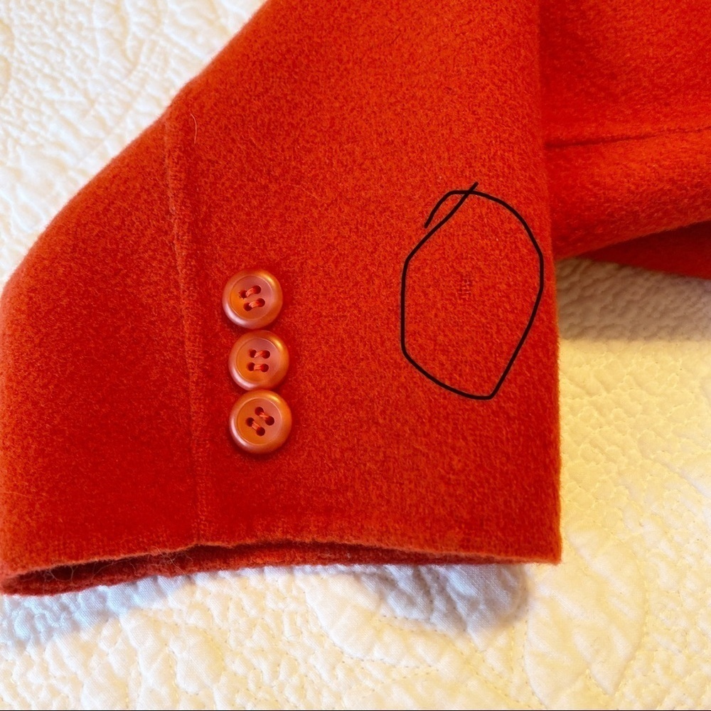 Pendleton Merino Wool Button Front Rust Blazer - … - image 8